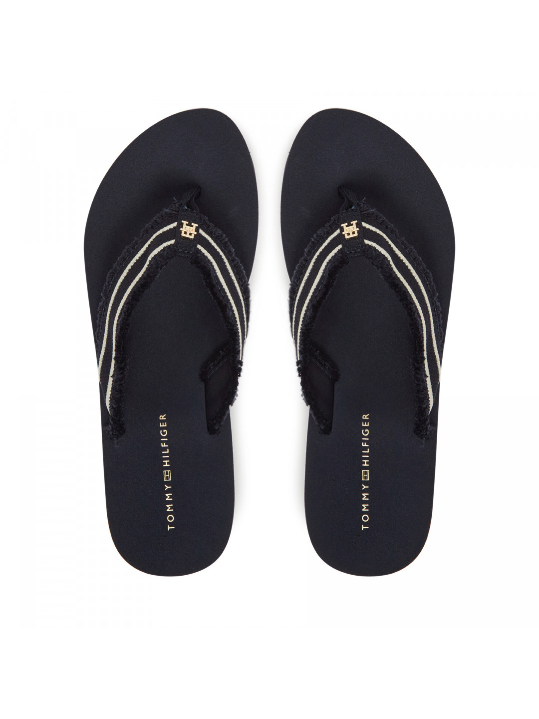 Žabky Tommy Hilfiger TH Webbing Beach Sandal FW0FW08739 Tmavomodrá